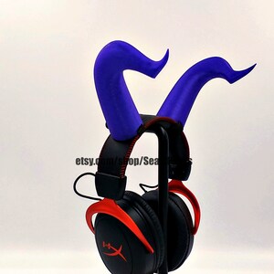 Cartoon Devil Horns Attachment for Headset, Gaming and Streaming Headset Accessories, cosplay, gaming streamer gift, bull horns, demon horns image 3