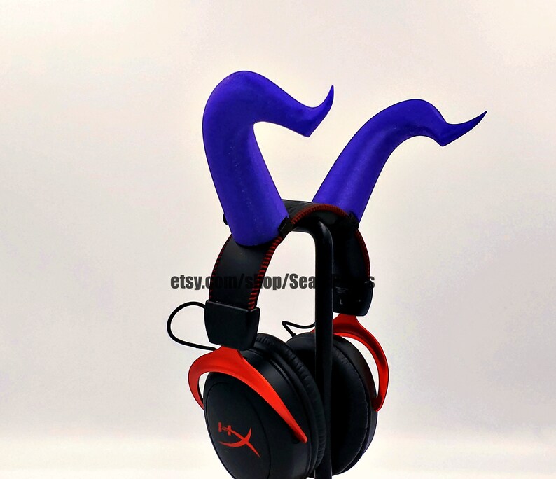 Cartoon Devil Horns Attachment for Headset, Gaming and Streaming Headset Accessories, cosplay, gaming streamer gift, bull horns, demon horns image 3