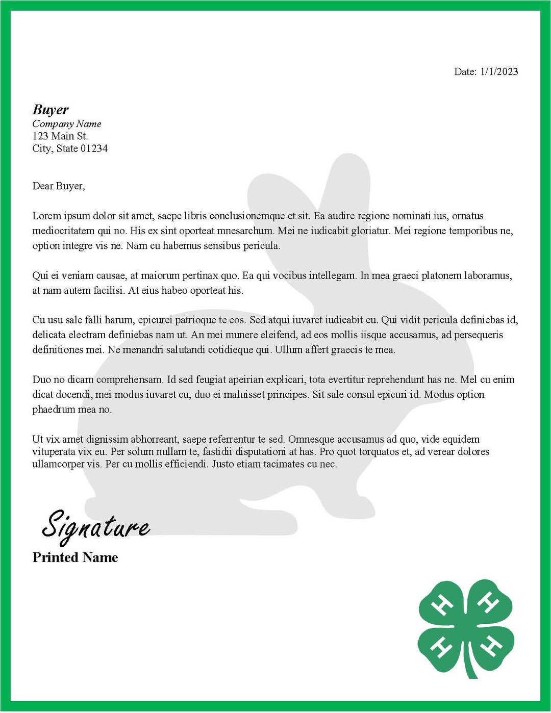 Downloadable FFA and 4H Buyer Letter Market Rabbit Bunny Etsy Downloadable FFA and 4H Buyer Letter Market Rabbit Bunny Etsy