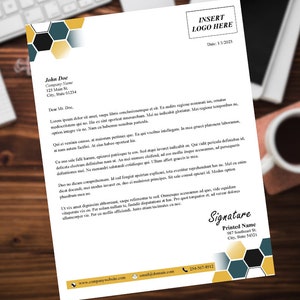 DIY Personalizable con membrete PDF y MS Word Imprimible Descargar logotipo para pequeñas empresas y colores personalizados de marca