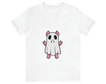 Spooki Season Cute Halloween Ghost Pig Tee Shirt - Halloween Pig Lover T-Shirt