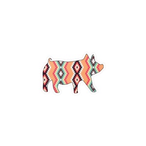 Western Show Pig Sticker Vinyl Decal Sticker Barrow Boar Sow Gilt Hog
