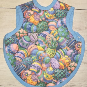 Osterei-Baby-Bapron, handgemachtes Baumwollflanelllätzchen