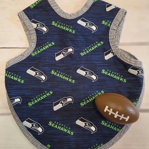 NFL Seattle Seahawks Baby Bib, Handmade Cotton Flannel Bapron