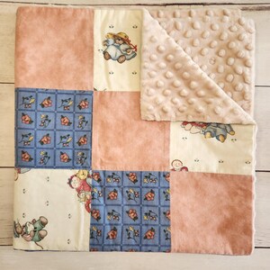 Babydeken, kinderquilt, wiegdeken, knuffeldeken, babydeken, babyshowercadeau, handgemaakt, genderneutraal, vintage speelgoed