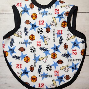 Sports Baby Bib, Handmade Cotton Flannel, Absorbent Bapron