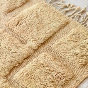 Moroccan wool rug cream and navy rug minimalist line pattern modern shag carpet handmade Moroccan decor cozy living room rug wool floor rug bohemian style rug Moroccan style decor modern rug luxurious wool carpet home decor contemporary decor rug