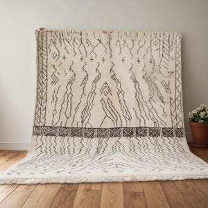 tappeto marocchino, tappeto di lana, tappeto fatto a mano, tappeto personalizzato, tappeto beni ourain, tappeto berbero, arredamento per la casa, tappeto di lana fatto a mano, tappeto da soggiorno, tappeto da area