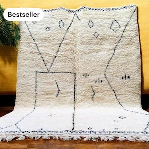 Beni ourain rug, Authentic Moroccan rug, Berber carpet, Genuine Wool rug, Handmade rugs, Beni ourain style, Area rug, Tapis berbere, Teppich