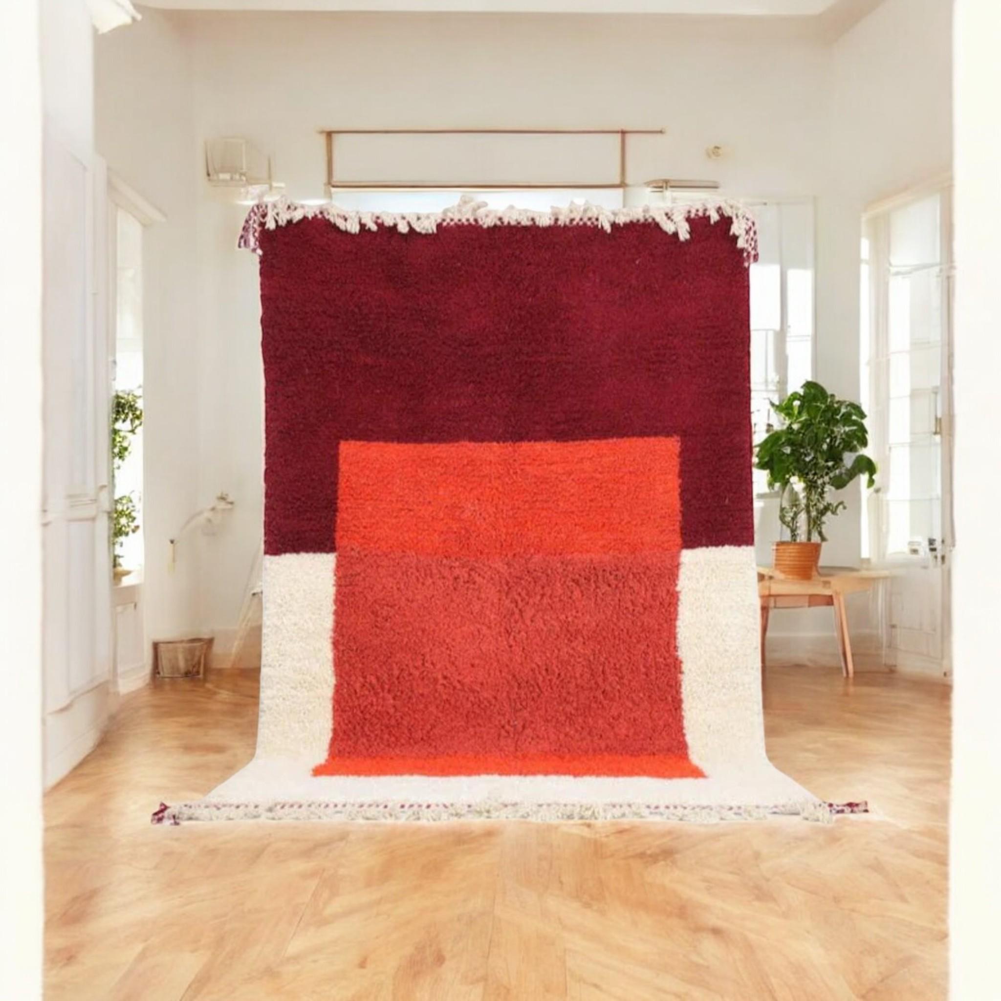 Red Rug, Area Rug, Moroccan Carpet, Custom Rug, Rugs for Living