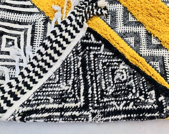 Free shipping, Beni ourain rug, Authentic Moroccan rug, Berber carpet, Genuine Wool rug, Handmade rug, Beni ourain style, Area rug, berbere