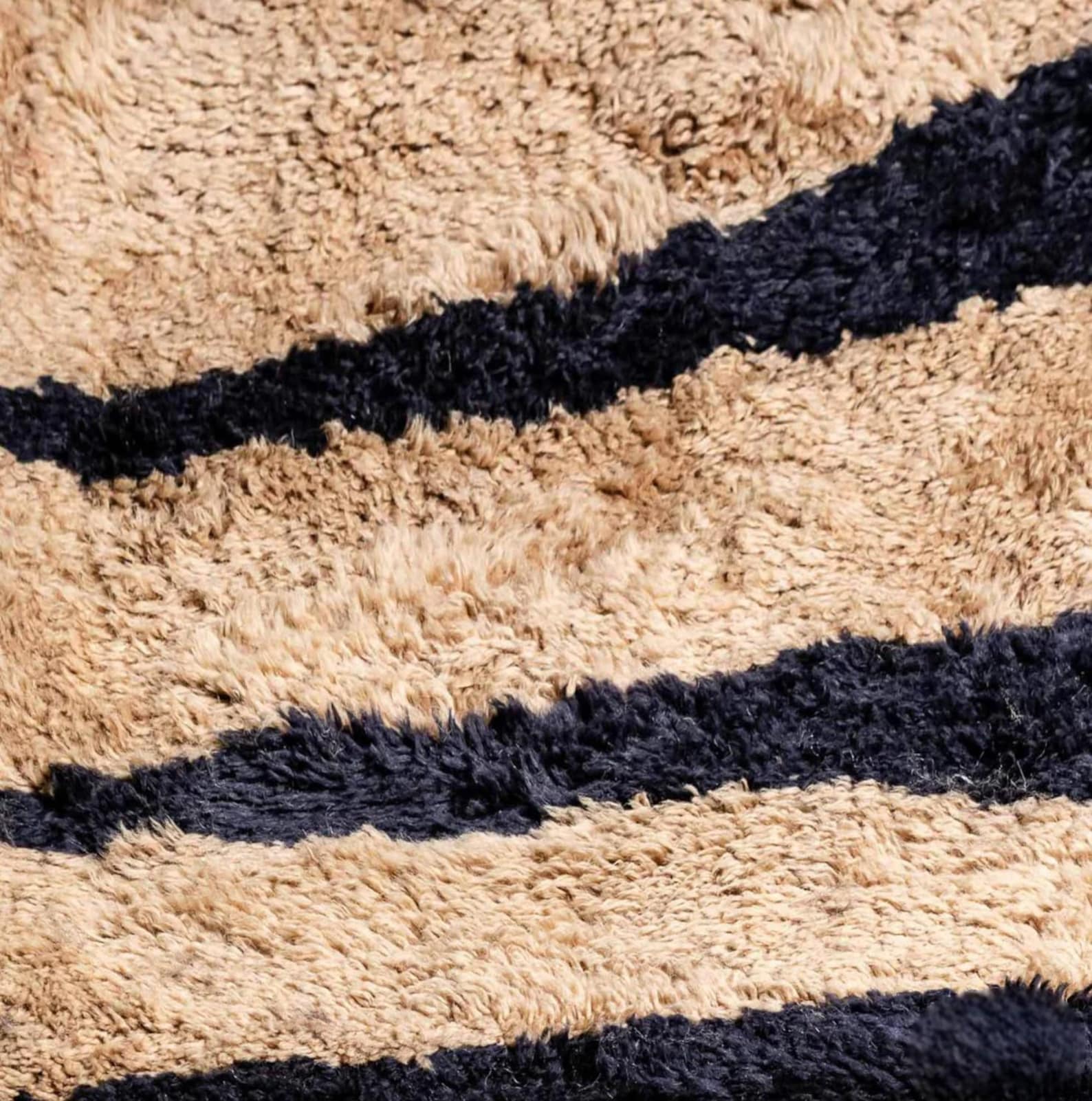 Berber Zebra Rug Zebra Stripe Moroccan Rug - Handmade Berber Wool Carpet in Beige and ...
