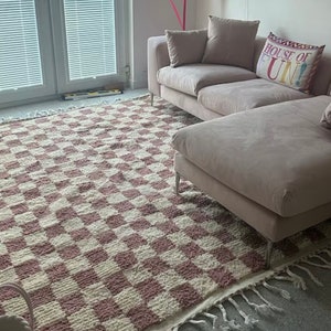 70% OFF Beautiful Checkered Moroccan Area Rug - Handcrafted Authentic ...