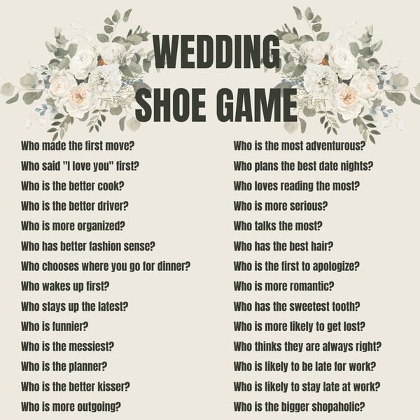 Wedding Shoe Game for Couples on Their Big Day To Have Fun and Connect with Their Guests