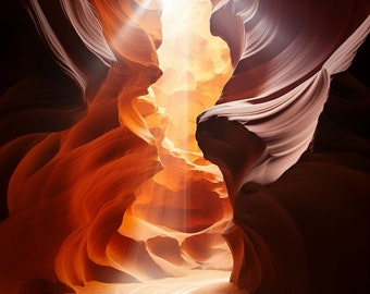 Antelope Canyon Slot Canyon 2 Senderismo Utah Arizona Exploración Escalada en roca Rappel Arte digital
