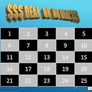 PowerPoint Template Game Show Deal or No Deal Microsoft Compatible Digital Download Editable Power Point Howie Mandel Life Line