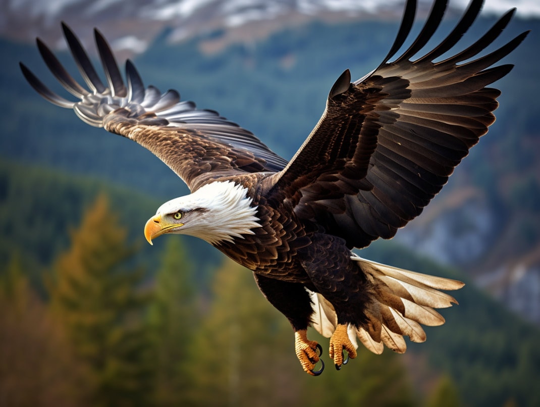 Águila calva volando veloz águila volando Descarga digital Naturaleza Animal Arte Águila americana Pájaro majestuoso Independencia patriótica