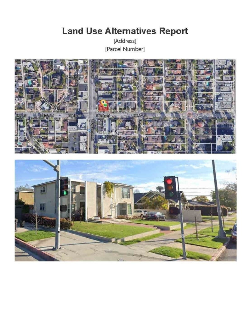 Property Zoning Land Use Alternatives Report GIS Planning Etsy