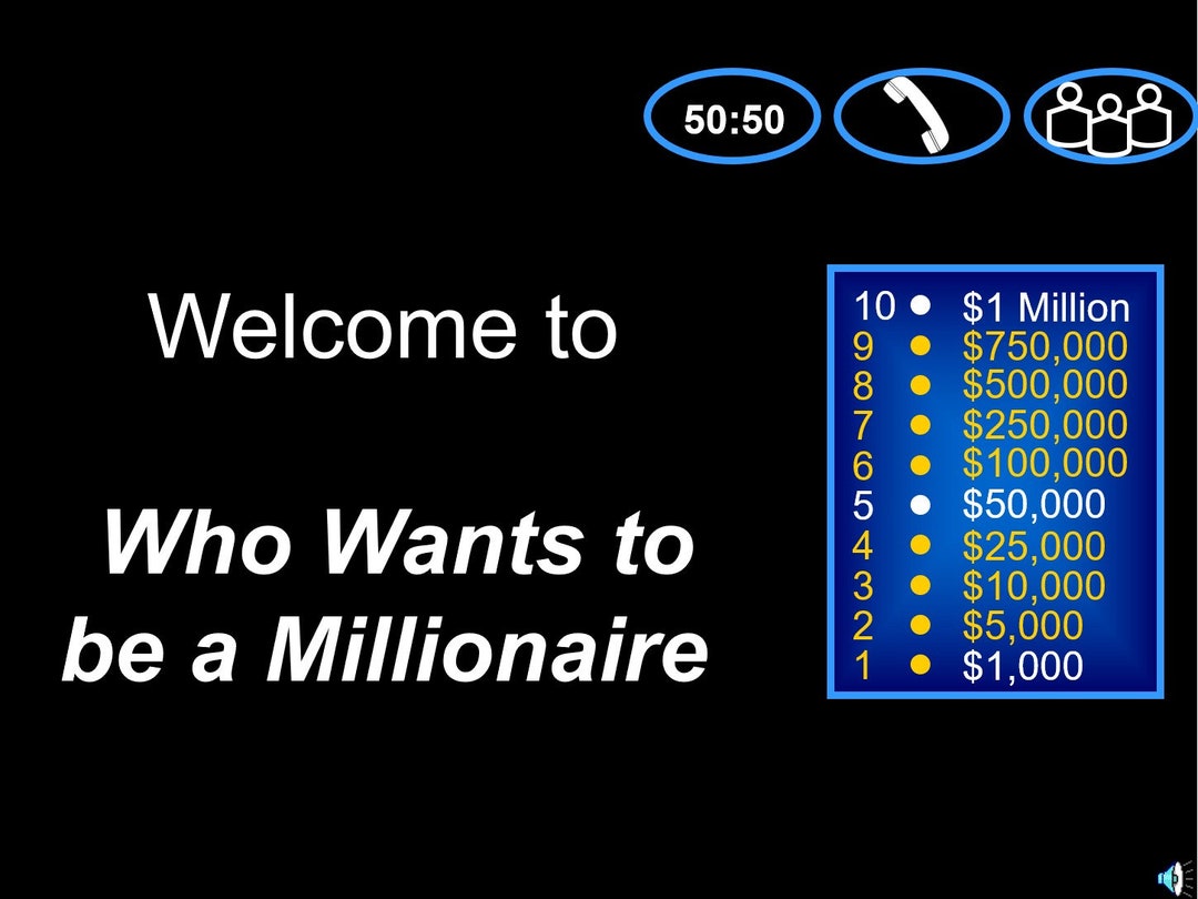 Who Wants to Be A Millionaire Game Show Powerpoint Template (editable ...