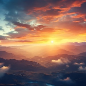 Sunset Clouds Mountains Hawaii Maui Canvas Gallery Wrap Haleakala
