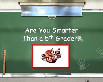 PowerPoint Template Game Show Are You Smarter Than a 5th Grader?