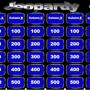 Power Point Vorlage Spiel zeigen Jeopardy Power Point Spiele Download Bearbeitbare Schulaktivität Spaß lernen Partyspiel