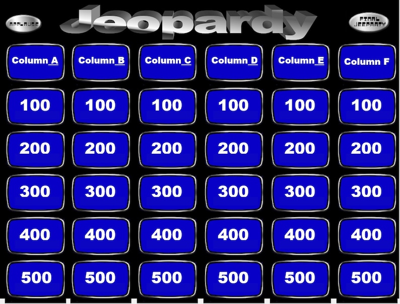 Jeopardy Powerpoint Template, Editable Game Show (digital Download) - Etsy