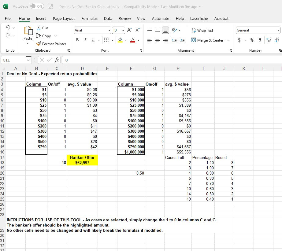 Deal Or No Deal Powerpoint Game Template