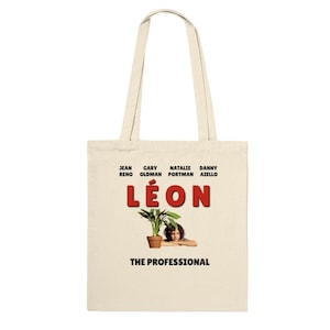 LEON /100% cotton ECO bag/ Movie Tote Bag/ Canvas Tote Bag/ Aesthetic Tote bag/ Art bag/ Shopping bag