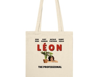 LEON /100% cotton ECO bag/ Movie Tote Bag/ Canvas Tote Bag/ Aesthetic Tote bag/ Art bag/ Shopping bag