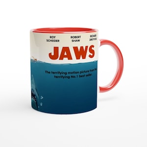 JAWS -Steven Spielberg// Mug Tribute/ Poster/ Mug movie/ Cult movie/ Ceramic mug/ cafe mug/ Tea mug/ 11oz