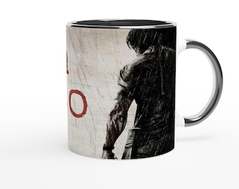 John RAMBO// SYLVESTER STALLONE/ Tribute mug/ Poster/ movie mug/ Cult movie/ Ceramic mug/ cafe mug/ Tea mug/ 11oz