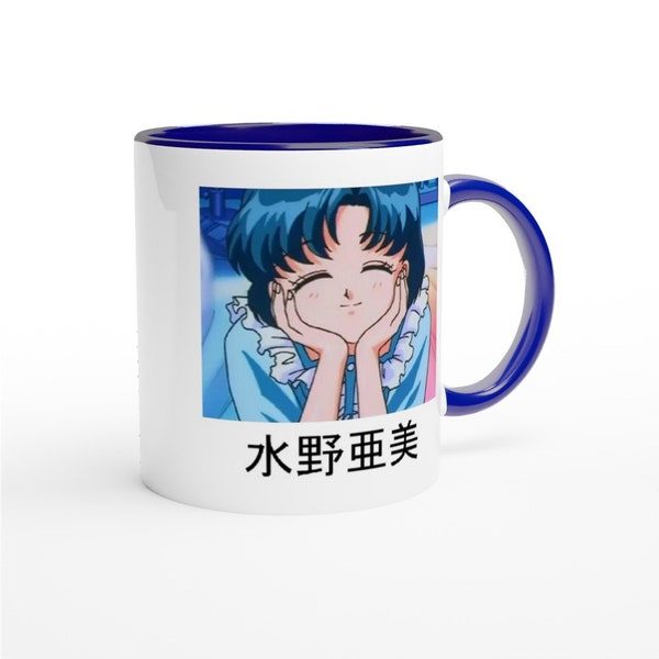 AMI Mizuno/ Sailor MercurySAILOR Moon/ Friendly/ Anime Mug, Manga Gift, Japan Coffee Mug, Coffee Mug Humor/ Gift idea for ANIME Fan Mug/90's