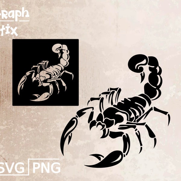 Scorpion logo design, premium vector, decal, Clip art SVG sign for print and cut