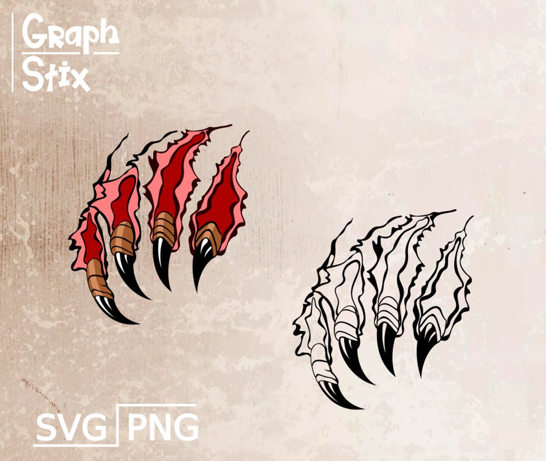 Claws Ripping,ripped Skin, Animal Claws, Premium Vector, Logo, Tattoo,  Decal, Clipart SVG Design for Print and Cut - Etsy