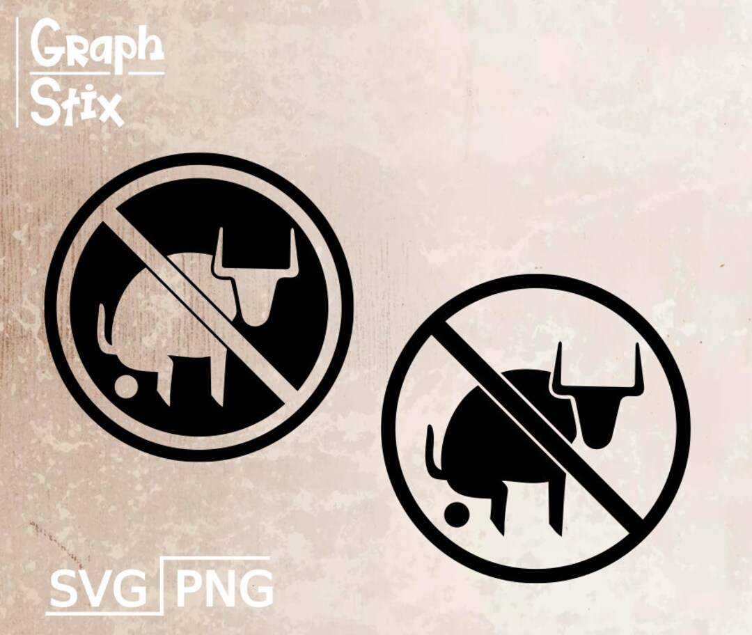No Bull Funny Design Premium Vector Logo Decal Clip Art SVG Etsy