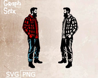 Lumberjack, lumberman,  premium vector, logo, tattoo, decal, Clipart SVG design for print and cut