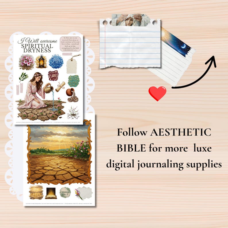 Prayer Journal Bible Collage Kit – Digital Download Christian Printable ...