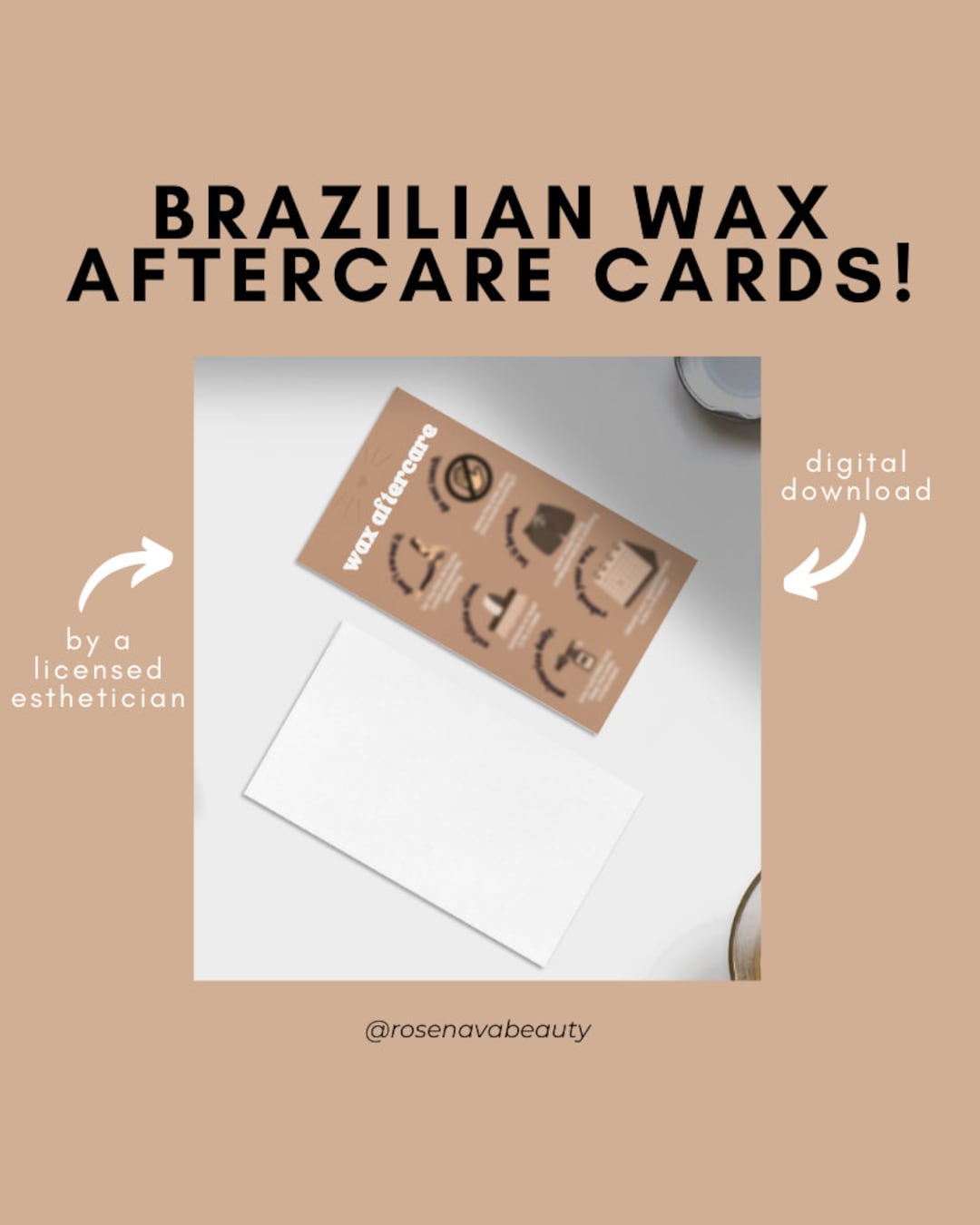 Brazilian Wax Aftercare Card Etsy