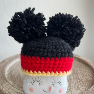 Disney Mickey Mouse Marshmallow Mug Hat Tiered Tray Pom Pom