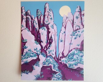 HOLOGRAPHIC or SATIN Desert Cliffs 4x5" and 8x10" print