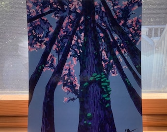 HOLOGRAPHIC or SATIN Mossy Trees 4x5" and 8x10" print