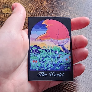 The World Vinyl Sticker, Natur, Tarot inspiriert