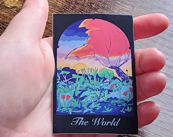 The World Vinyl Sticker, Natur, Tarot inspiriert