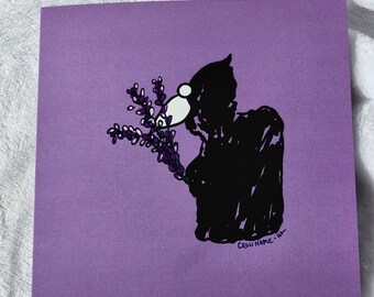 Lavender Crow Plague Doctor Blank Card