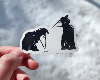 Worm Crow Plague Doctor Vinyl Sticker, Laptop Decal