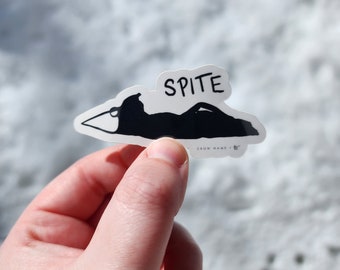 Spite Crow Plague Doctor Vinyl Sticker, Laptop, Water Bottle