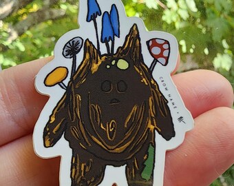 Rot Fairy Sticker - Mushrooms, Moss, Rotting Wood Vinyl Waterproof Sticker