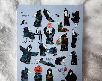 Holographic or Satin Crow Plague Doctors Print, Weird Gift (4x5 or 8x10)