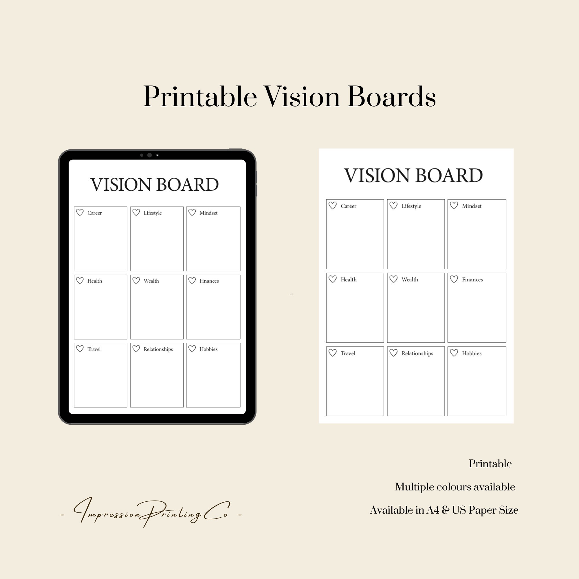 PRINTABLE VISION BOARDS 2022/2023 Etsy